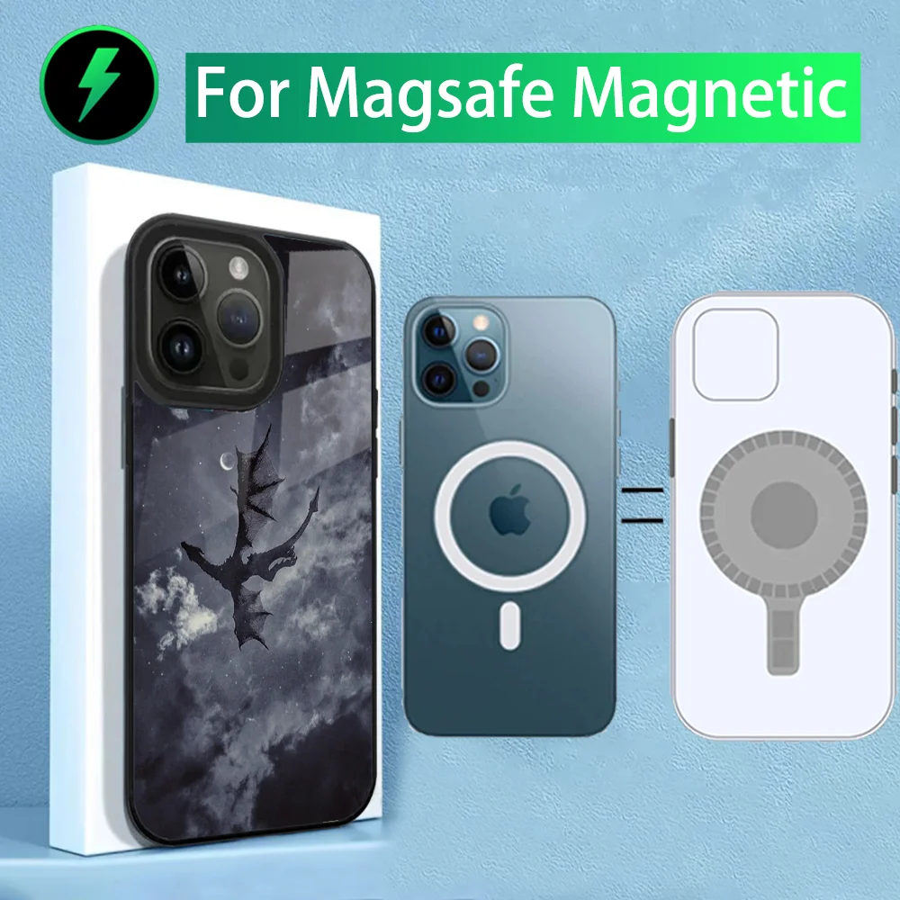 F-Fourth W-Wing Dragon Phone Case For iPhone 15,14,13,12,11,Plus,Pro,Max Mini Magsafe Magnetic Wireless Charging