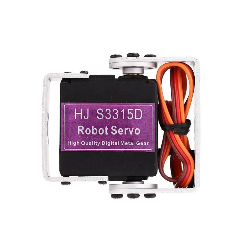 HJ S3315D 15KG แรงบิดโลหะแปรงมอเตอร์ 180 หมุนหุ่นยนต์ดิจิตอล RC Servo ยาวและสั้นตรง U Mouting