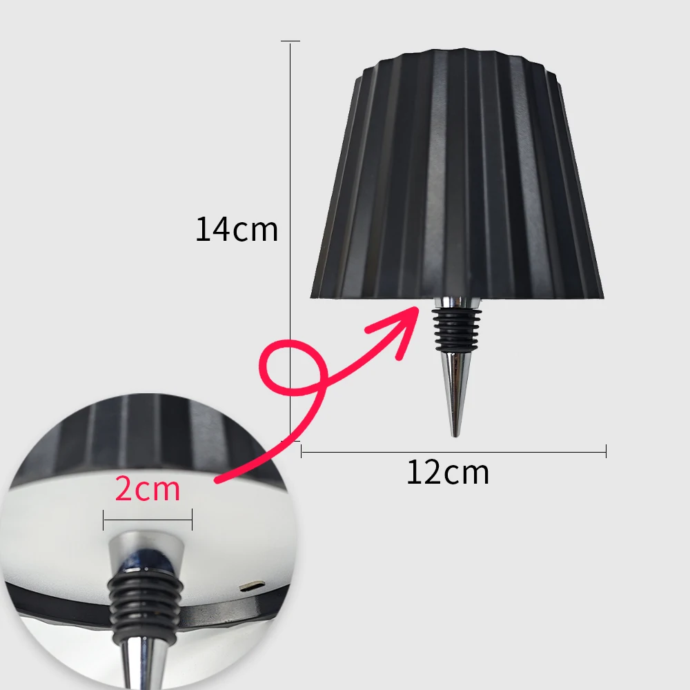 Akumulator lampki do butelki od wina 3 kolory i lampa nocna LED z możliwością przyciemniania kreatywny stół