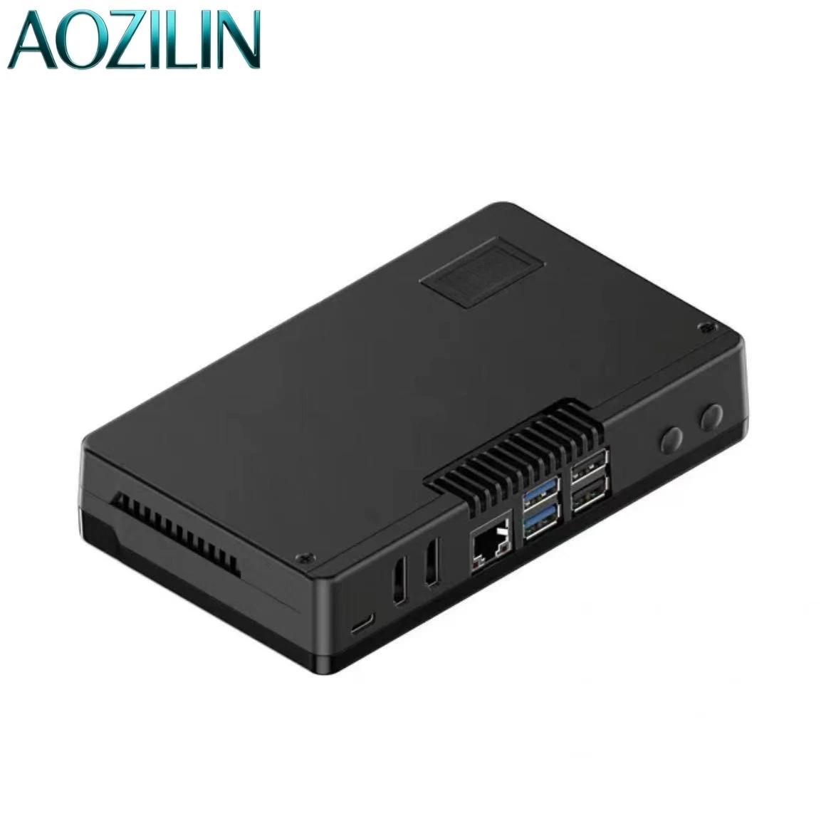 AOZILIN Aluminum Case for Raspberry Pi 5 B, Active Cooling Enclosure with PWM Fan