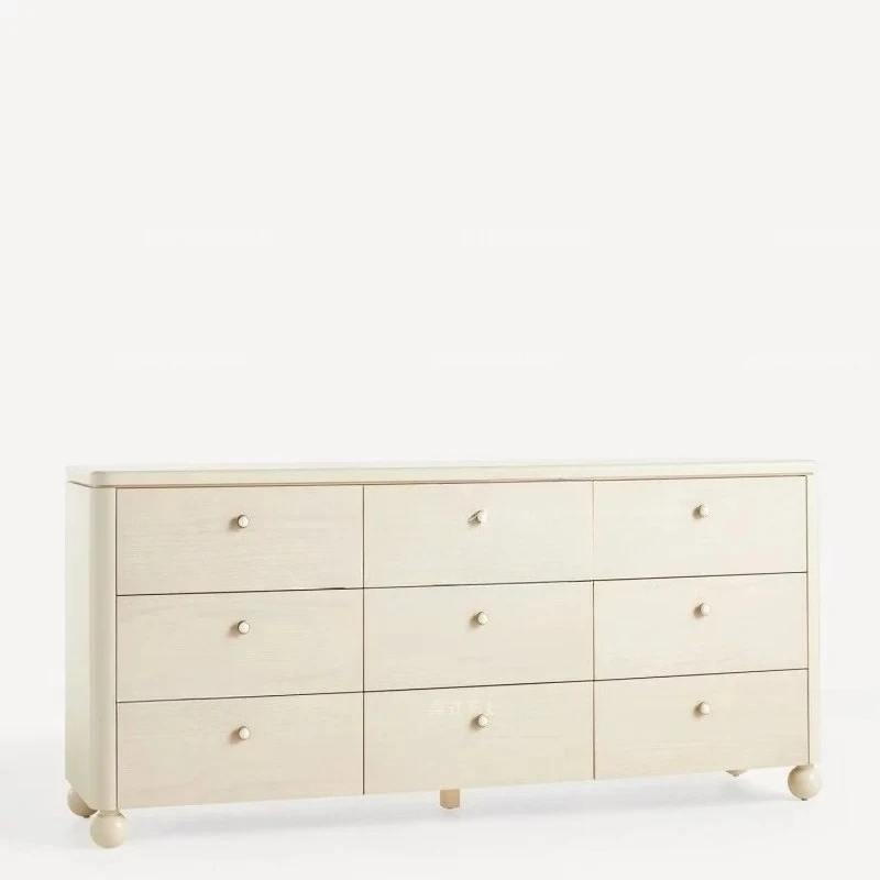 

Antique-style solid wood bedroom dresser Simple entryway cabinet model living room storage cabinet