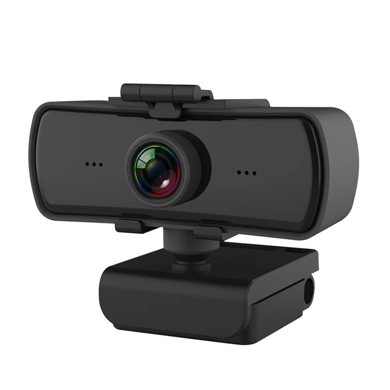 1 PCS Webcam With Microphone 360Degree Adjustment USB Plastic Full HD 2K For Computer Digital Webcam PC Autofocus Web