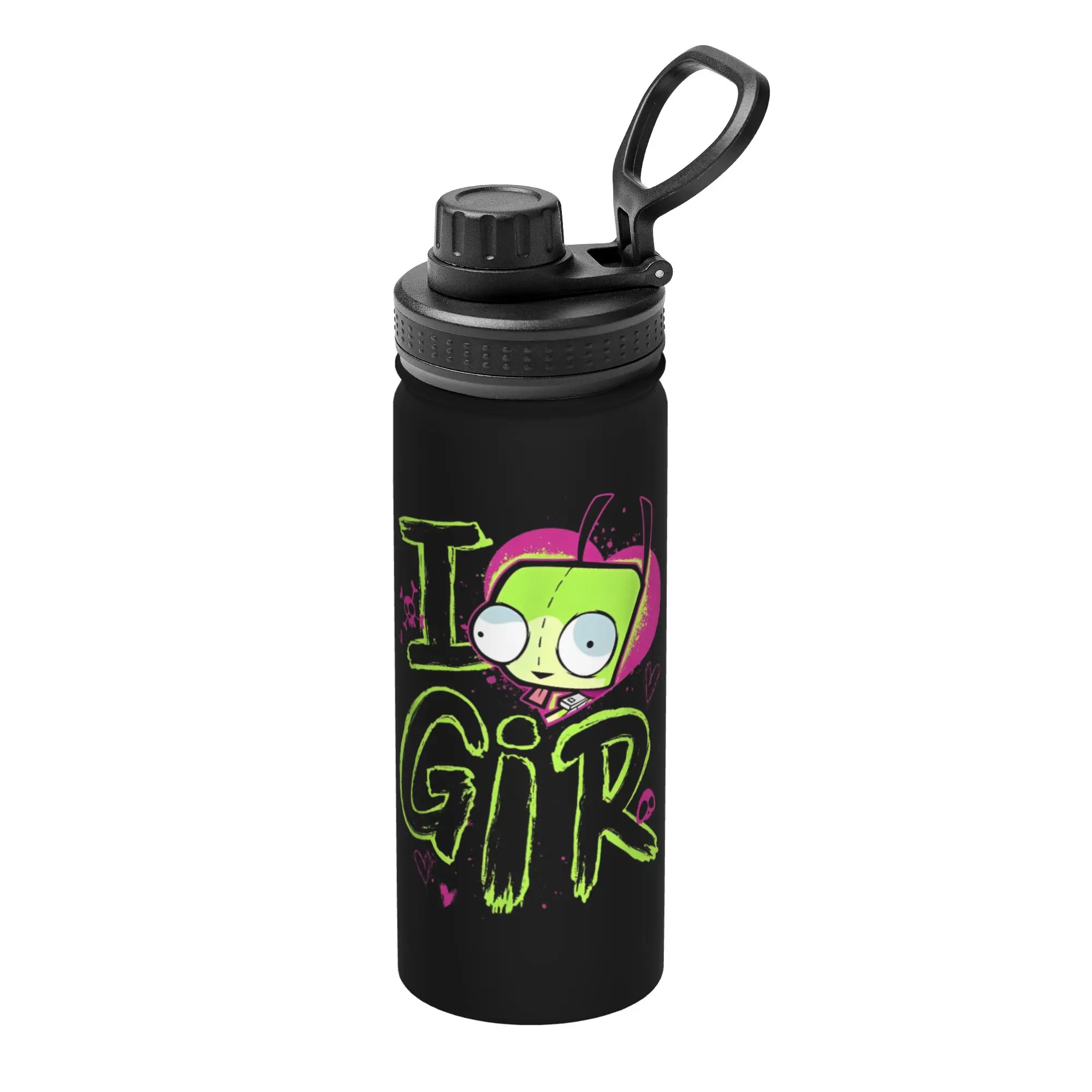 Cartoon Invaders Zim Gir 18OZ Sports Insulated Kettle  Thermal Cup Vacuum Flask Double Wall Mugs Water Bottle