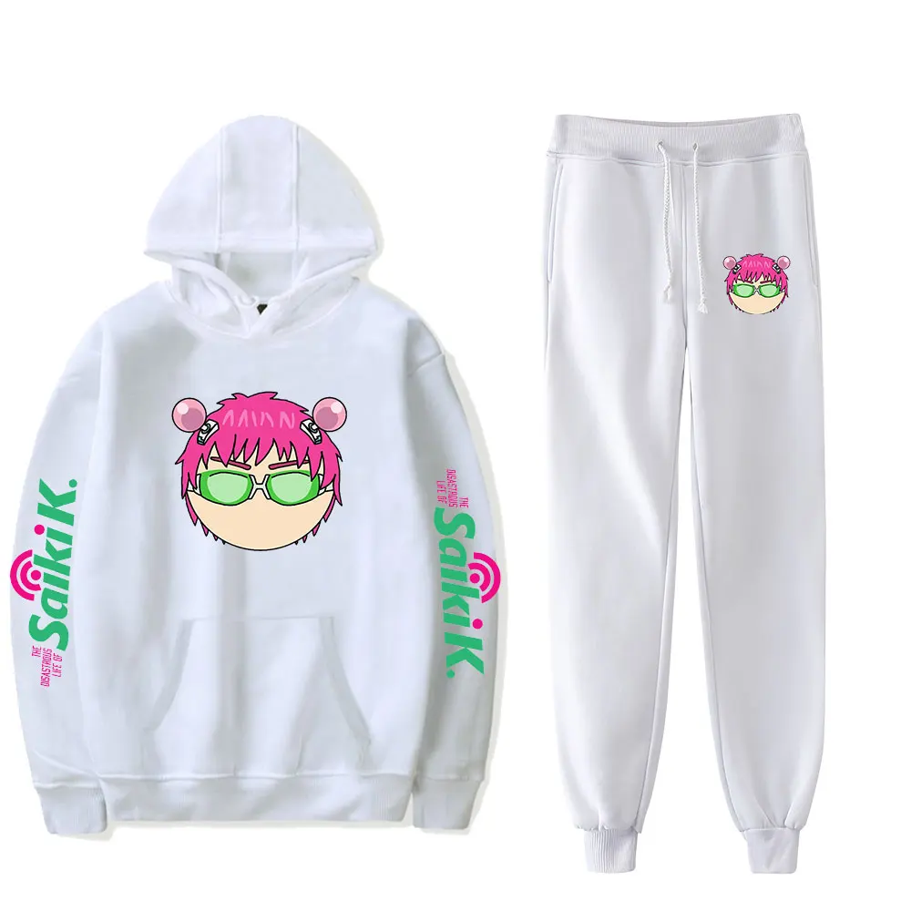 The Disastrous Life of Saiki K Vintage 90s HOODIE Merch Hoodies Set Men Women Hoodies Pants Outerwear Two-Piece Suit PULLOVER