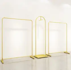 Clothing store display rack, floor standing, side hung, women's and children's clothing display rack