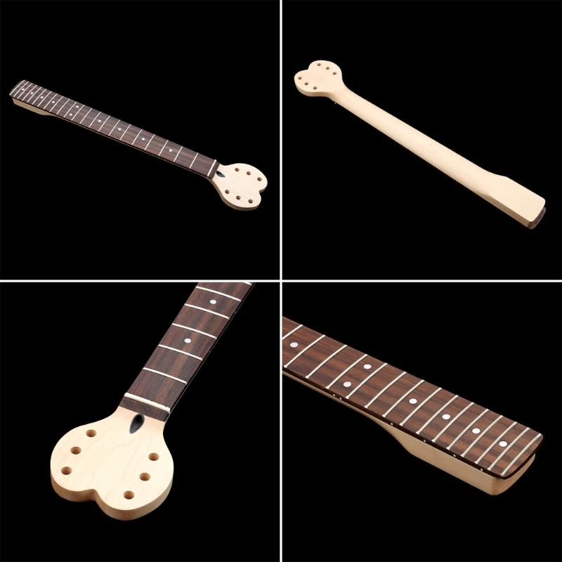 

Unfinished 22 fret Guitar Neck with Dots Inlay Electric Guitar Neck Replacement Guitar String Instrument DIY Parts DropShipping