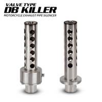 Motorcycle Exhaust Muffler Pipe Slip-On Catalyst Escape Refit Silencer 48mm 51mm Plug-in Type Adjustable Valve DB Killer