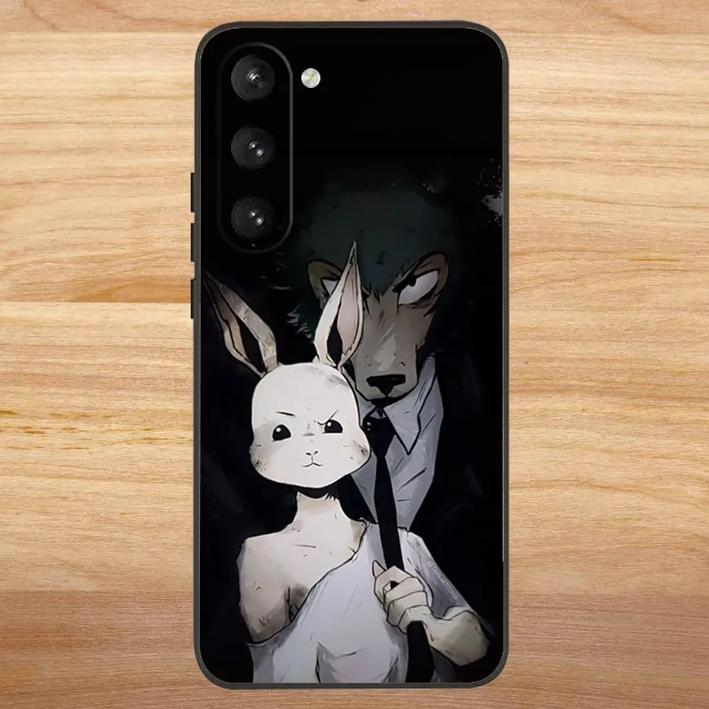 B-Beastars Phone Case For Samsung S23,23,22,30,21,10,9,Note20 Ultra,Lite,Ultra,5G,Plus,FE,Black Soft Case