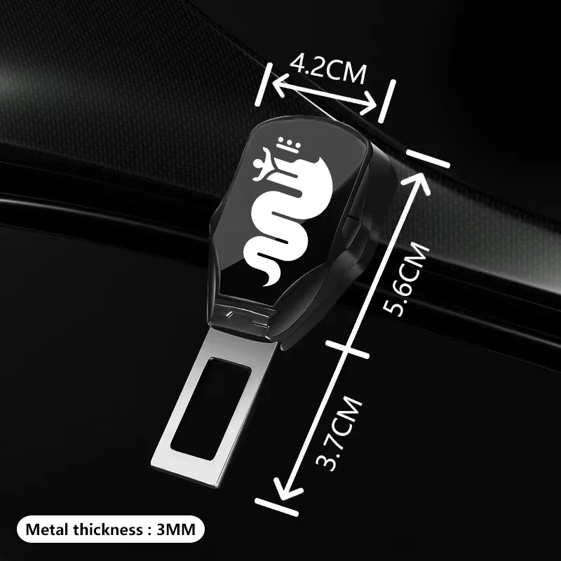 Extensor de Clip para cinturón de seguridad de coche, accesorios de emblema personalizados para  For Alfa Romeo Stelvio MiTo Giu