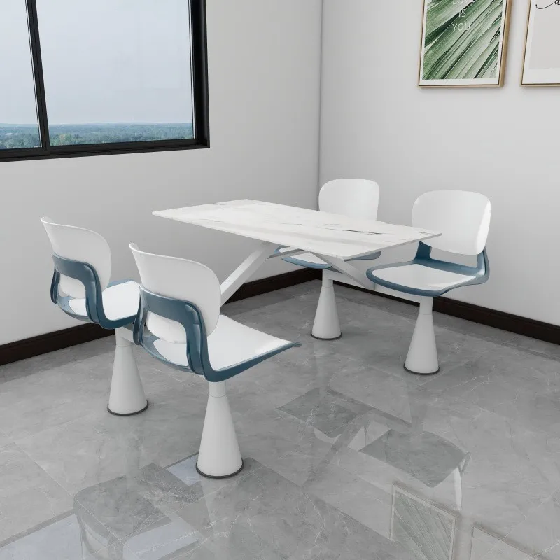Canteen Dining Table School Student Company Unit Canteen Staff One-piece Breakfast Restaurant Fast Food Restaurant Rock Slate Di