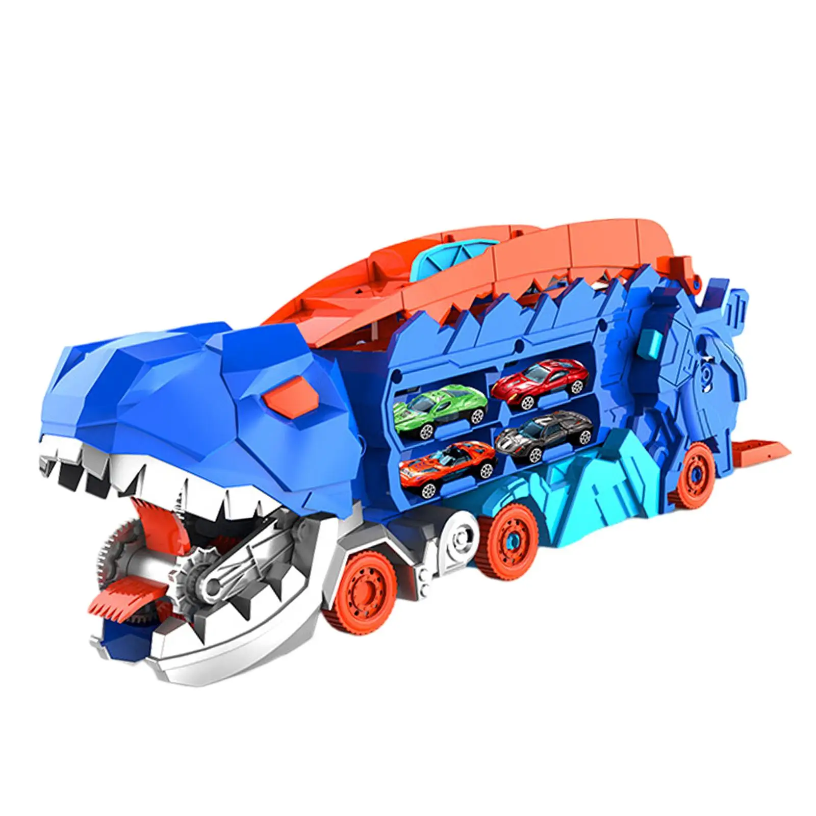 Dinosaur Truck Eating Cars Toy Multi Layer Track Funny Dino Car Vehicles for Preschool Boys Girls Babies Kindergarten Gift Toys