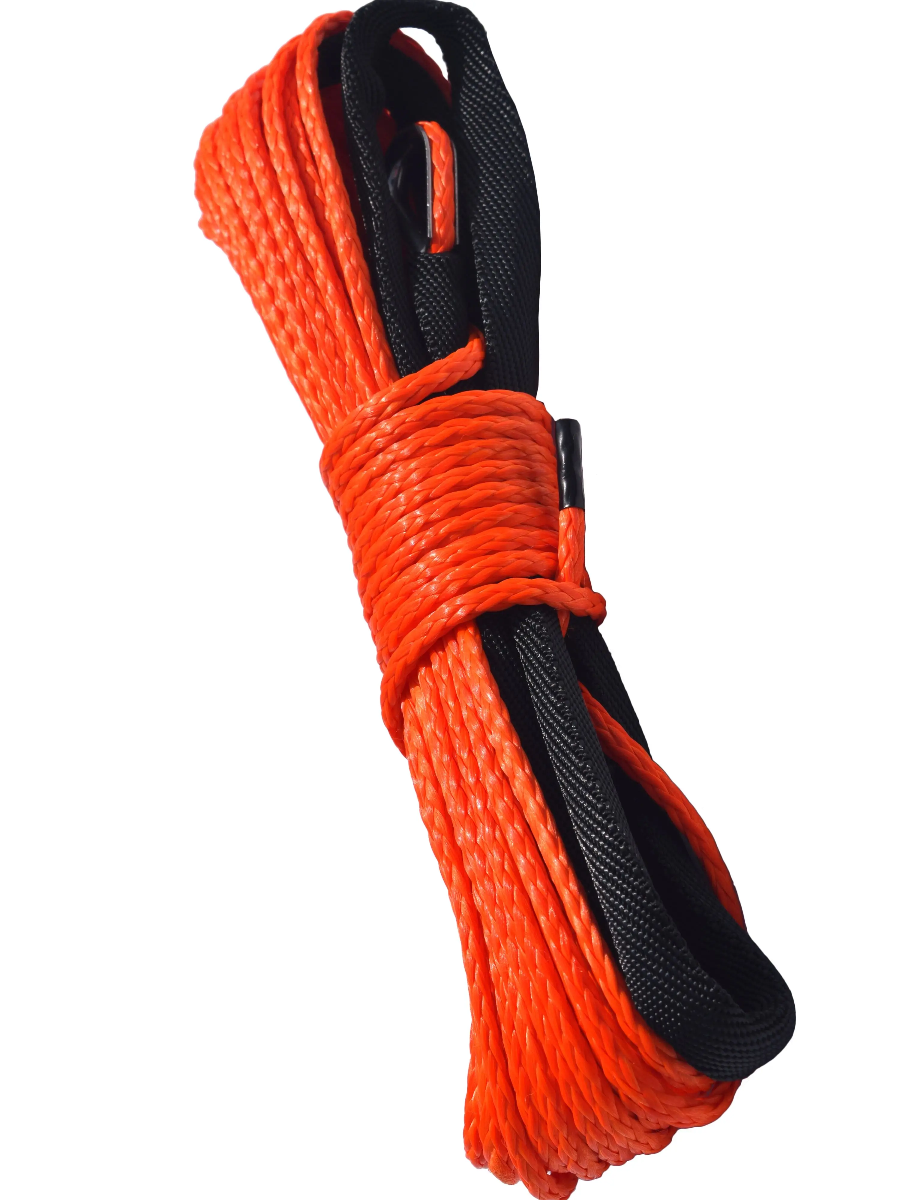 

Оранжевый трос лебедки 4 мм * 15 м, синтетический трос лебедки для электронной лебедки на квадроцикле/UTV/снегоходе с рукавом и наперстком