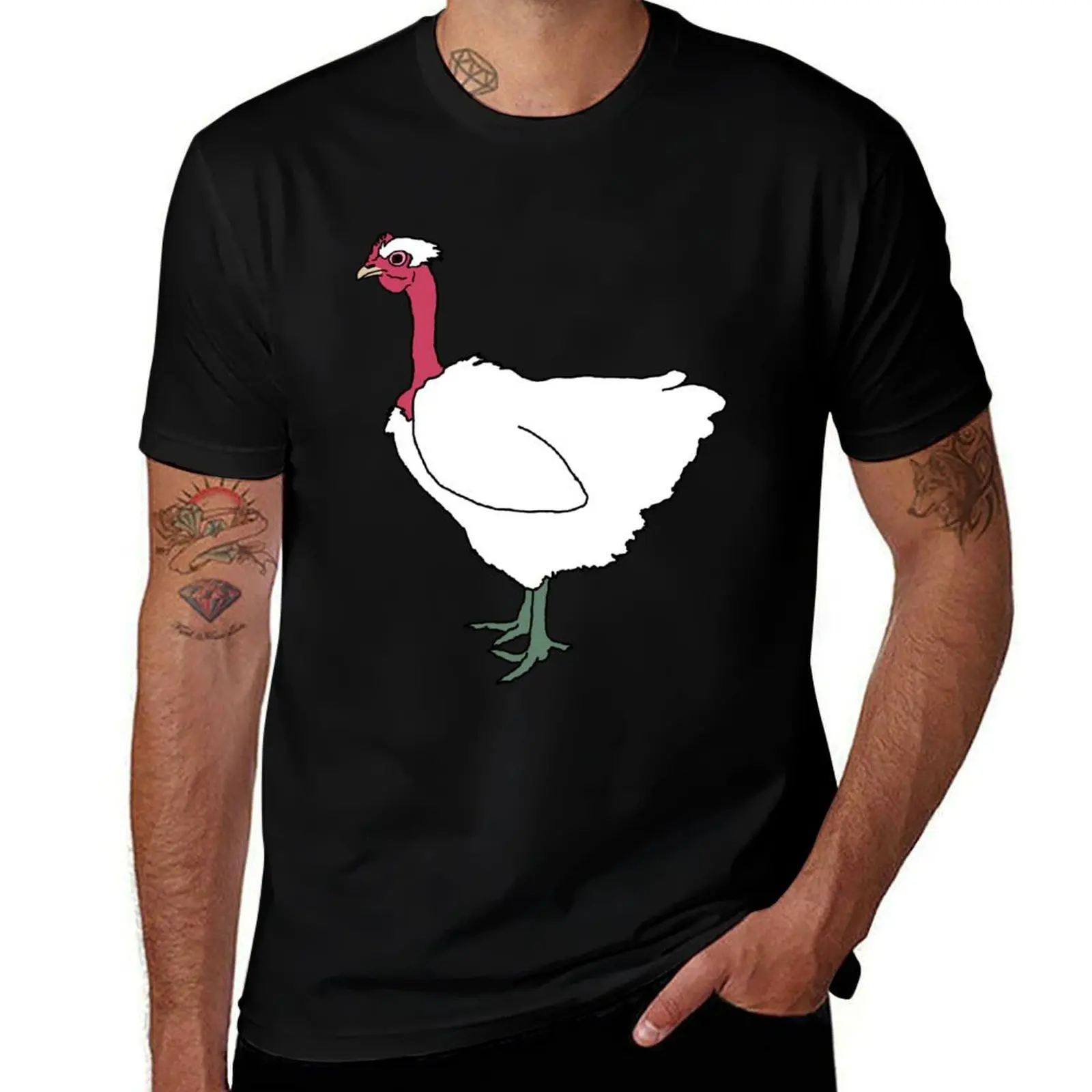 

Naked Neck Hen - White T-Shirt heavyweights oversized graphic tee croswit shirt man mens designer clothes