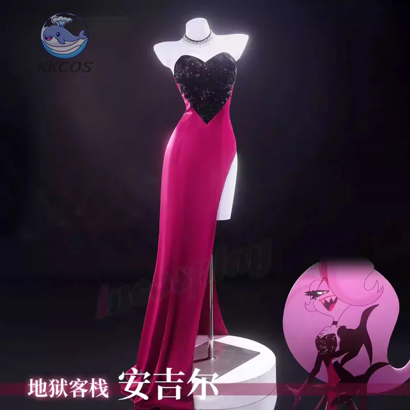 

Angel Dust Cosplay Costume Halloween Carnival Party Christmas Play Role Clothes Clothing KKcos Hazbin Hotel Season 2