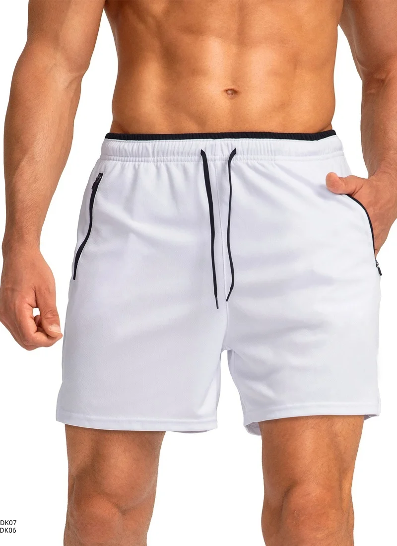

Summer gym exercise, running, cycling, fast drying breathable drawstring waist sports shorts