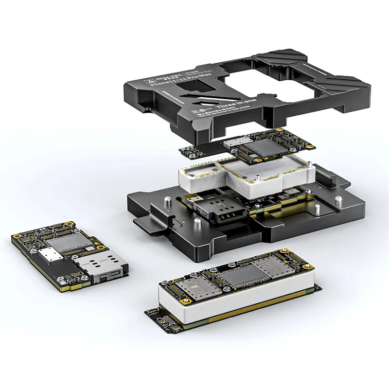 QIANLI MEGA-IDEA 3in 1 Quadro de teste em camadas, Phone11 Pro, PM Logic Board, camada média, radiofrequência, detector, detector