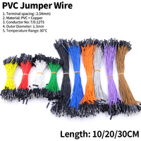 20pcs Jumper Wire 1Pin Dupont Line Copper Cable Male Female 26AWG Solderless Connector For DIY Arduino Breadboard Black White