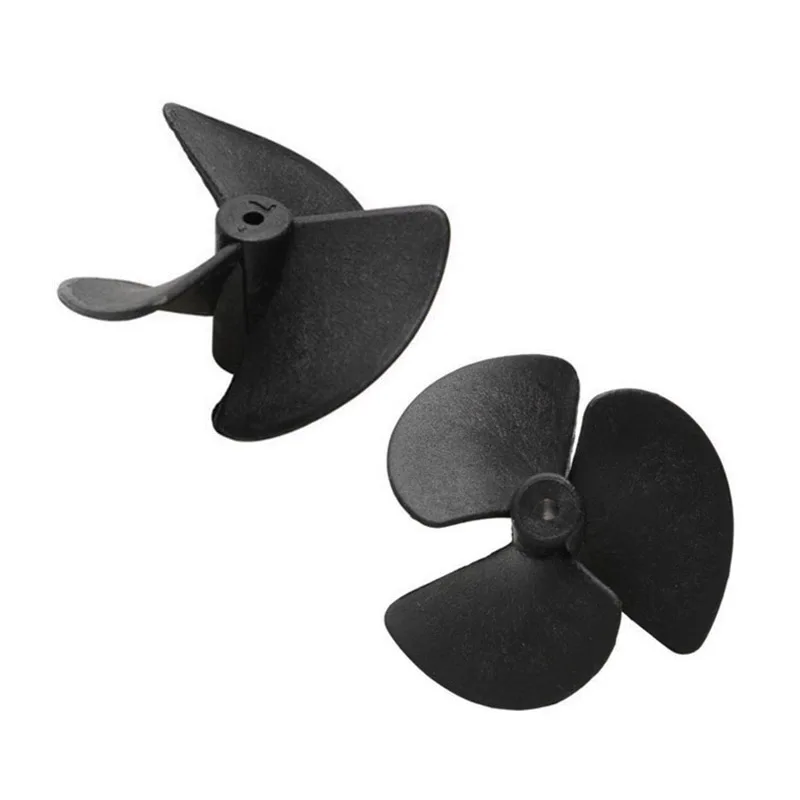 2Pairs Hard Nylon Tri-Blades Propeller D36/42/28mm Shaft Hole 2mm CW CCW Prop/Screw for DIY RC Model Electric Boat Spare Parts