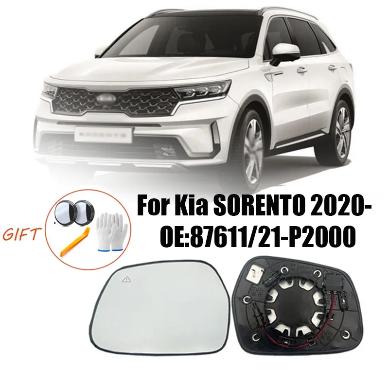 

With BSD Heating For KIA SORENTO 2020 2021 2022 2023 2024 2025 Rearview Mirror Glass Car Convex Wing Mirror Lens 87621-P2000
