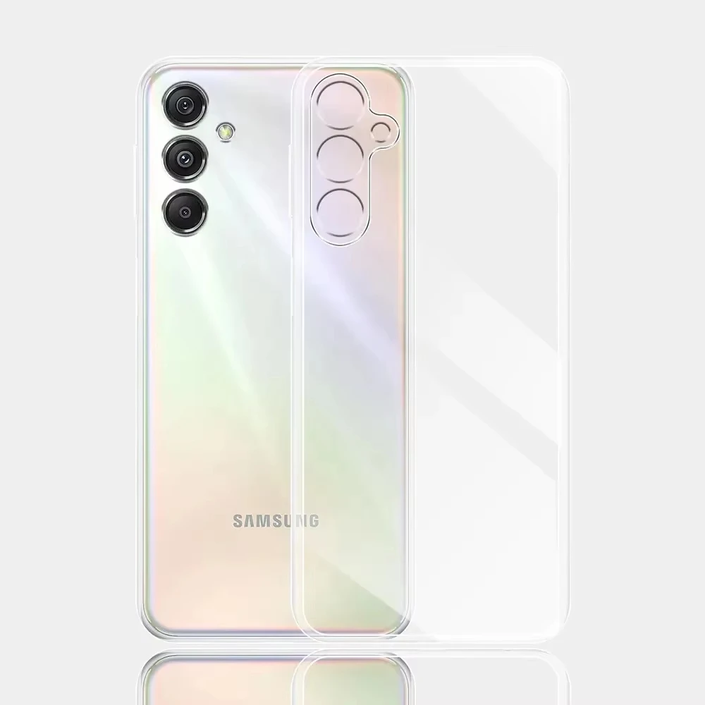 Full Soft Silicon Case For Samsung Galaxy S21 S20 FE S24 Ultra S23 S22 Plus A55 5G A54 A53 A52  A35 A34 A33 A32 Clear Back Cover image 2