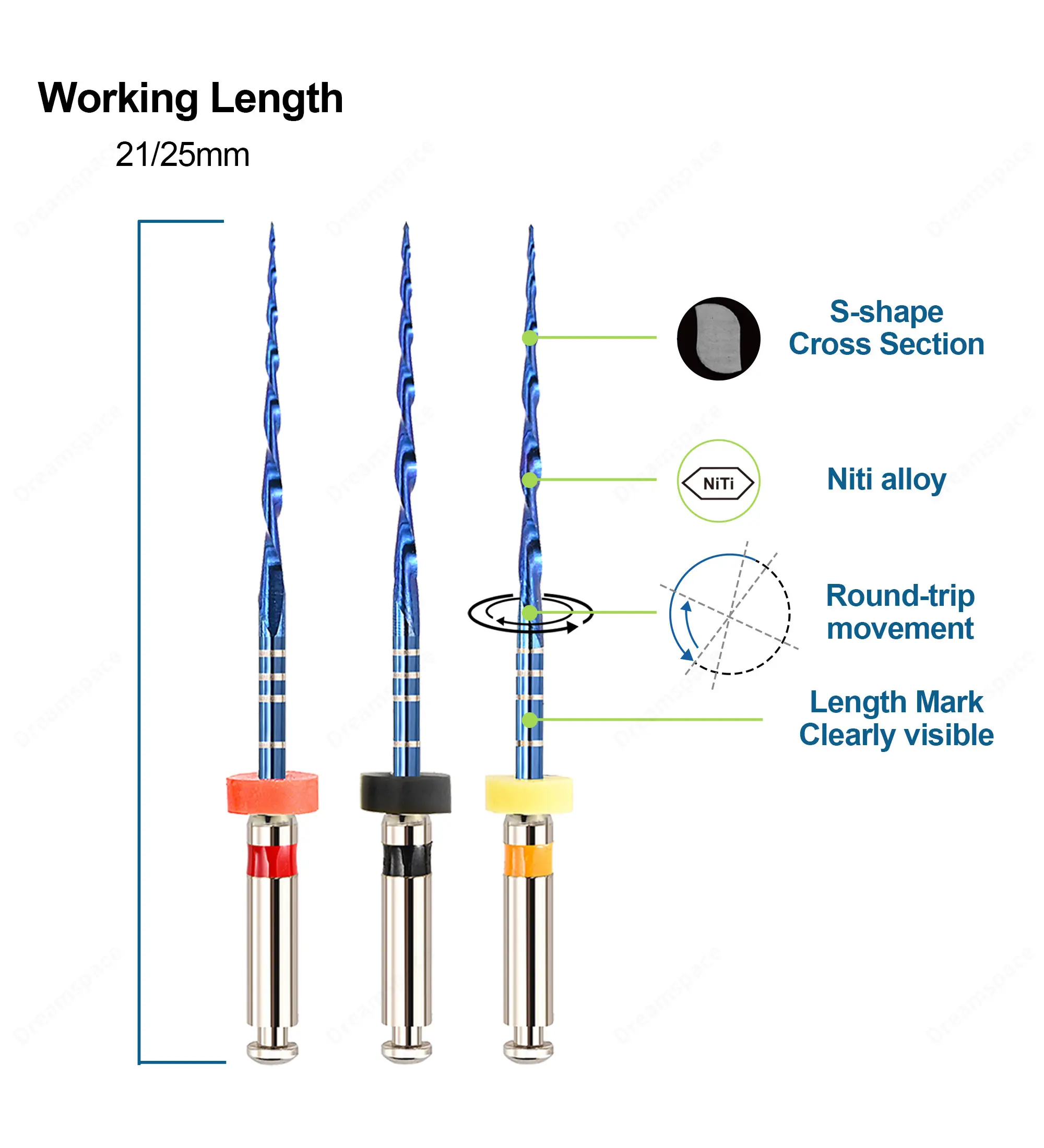 

Glin возвратно-поступательные синие файлы для активирования тепла, поршневые эндодонтические файлы NITI, стоматологические одна файла, стоматологический эндодонтический инструмент