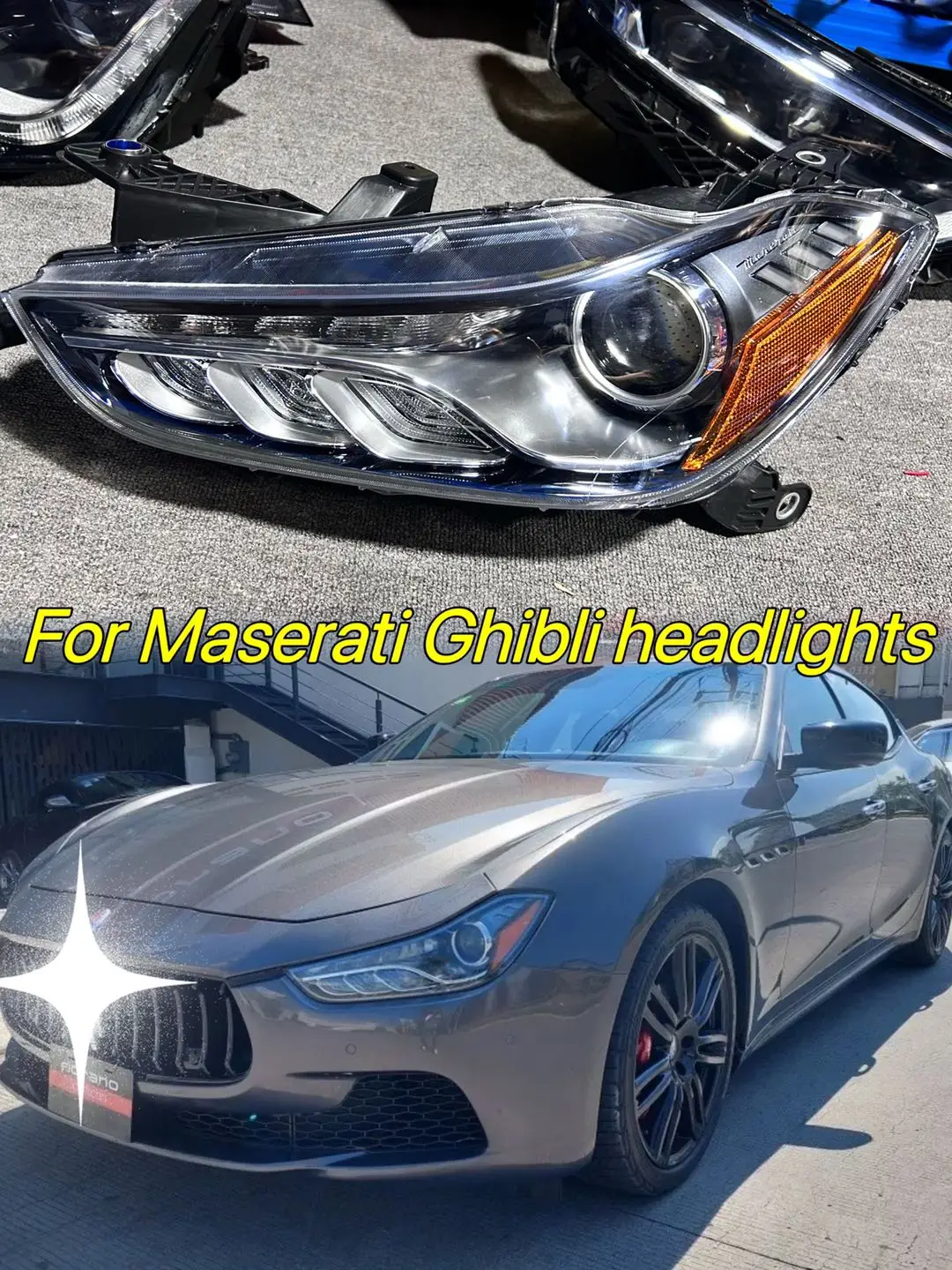 

FOR MASERATI Ghibli Q4 HID Headlight Assembly Adaptive Headlight OE 00670038241