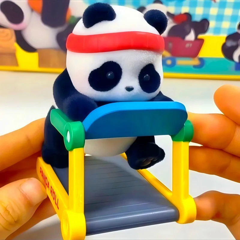 52 brinquedos genuínos panda roll série de diário infantil estatuetas panda escondido presentes criativos desktop e sala de estar ornamentos presentes