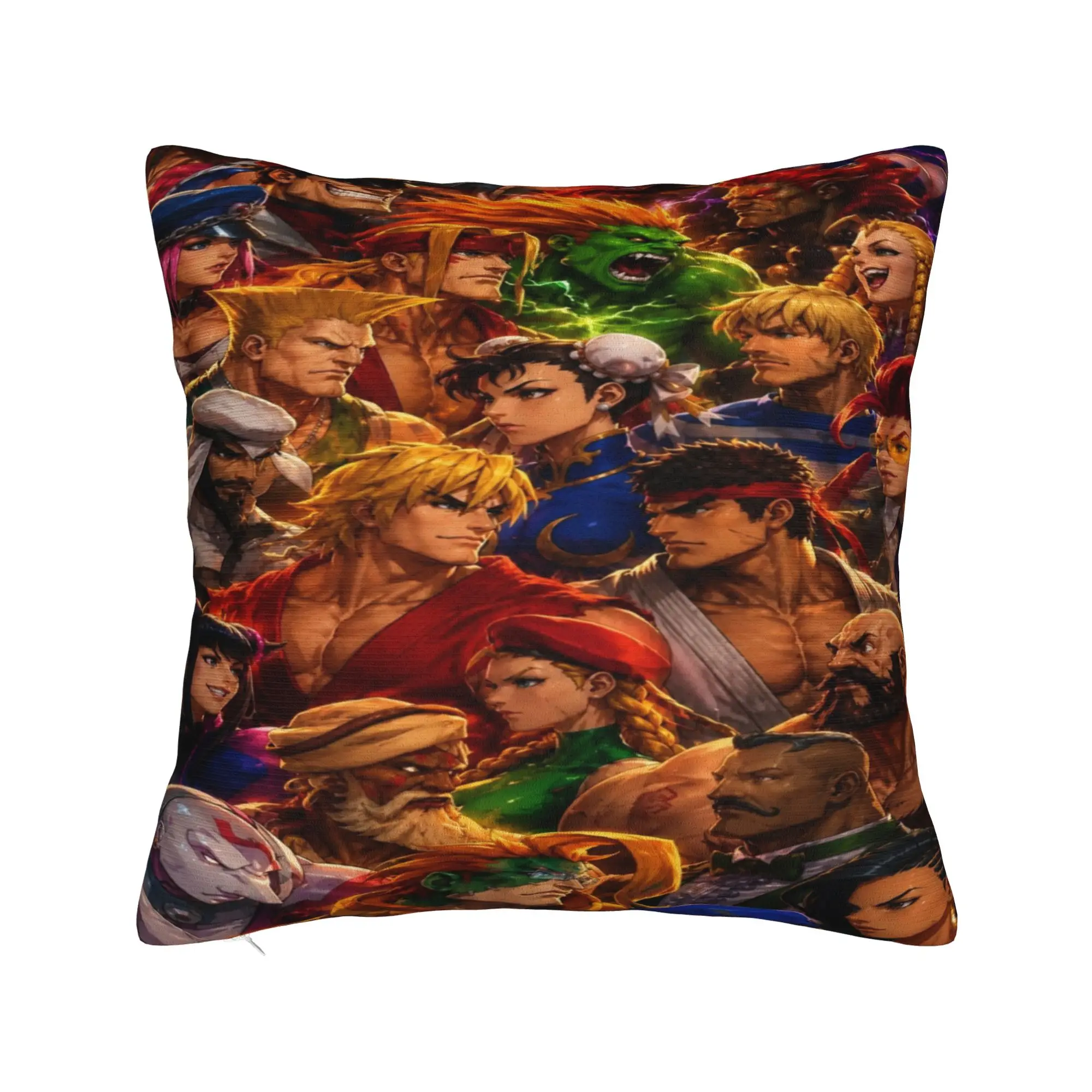 Streets Fighters Printing Pillowcase Cushion Cover  Pillow Covers Soft and Sweet Home Decor Square Multi-Size