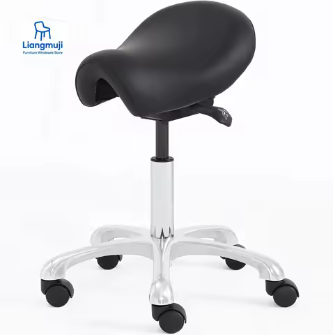 Saddle Chair - Adjustable Saddle Stool for Salon Spa Drafting Tattoo and Lash Tech，chair with lifting wheels, dental chair