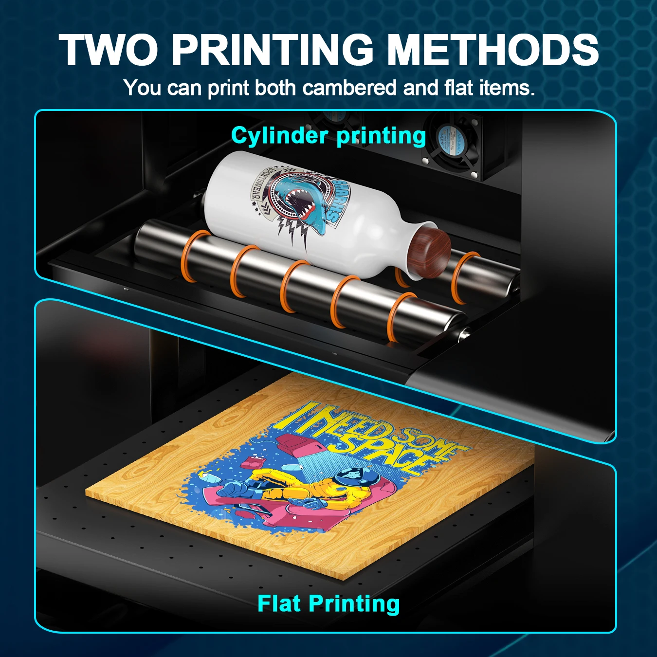 A4 Printer Inkjet Flatbed UV Led Printing Machine Desktop 6 Color Digital Uv Golf Ball Printer Uv Dtf Printer for Plastic Bottle