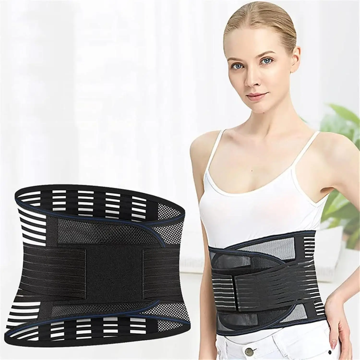 Breathable Mesh Lower Back Brace For Back Pain Relief Summer Lumbar Support Belt Men And Women Adjustable Waist Support