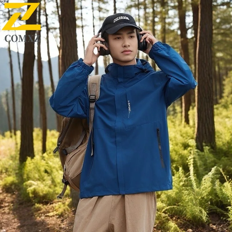 

8XL Мужская куртка осенняя уличная свободная дышащая водонепроницаемая износостойкая охотничья куртка мужская съемная шляпа дизайн штурмовика