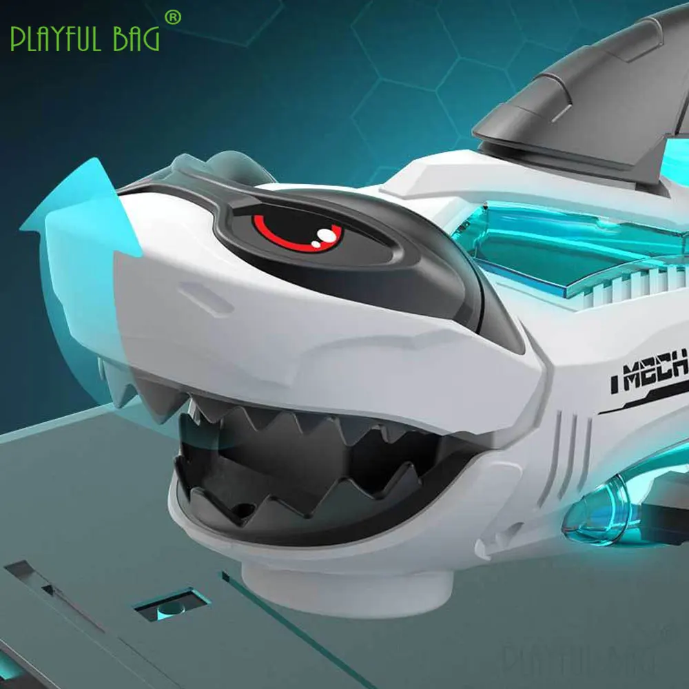 Electric Toys Simulated Shark Universal Running Music Lamplight Bright Light Robot Animal Models Kids Christmas gifts UG339