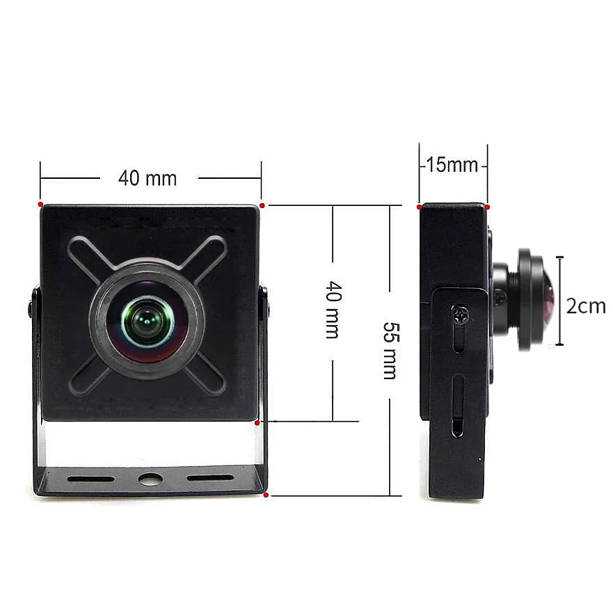 4MP Panorama 1.7mm rybie oko duży kąt HD cyfrowy metalowy Mini kamera IP 48VPOE 2K H265 ONVIF mały mikro kryty twarz Xmeye ICSEE