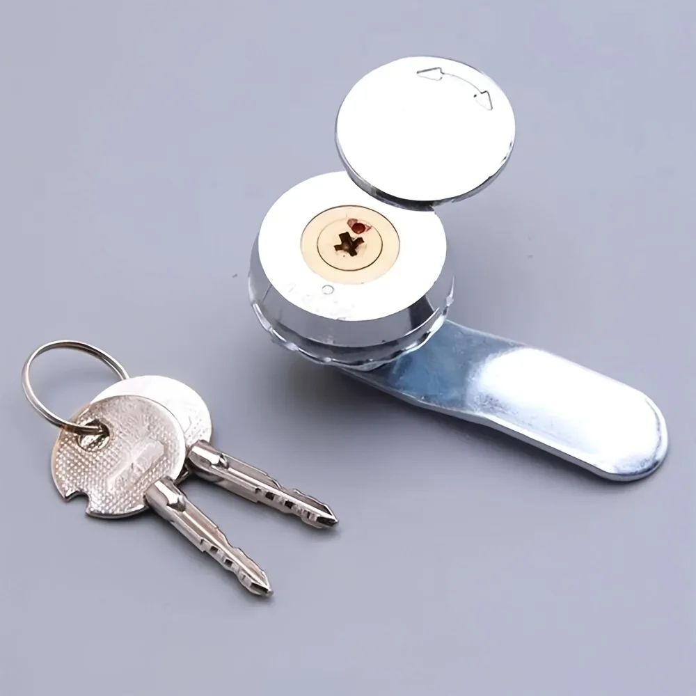 16Mm Durable And Reliable Cam Lock Padlock for Securing - Doors, Cabinets, Mailboxes, And Drawers - Comes with 2 Keys