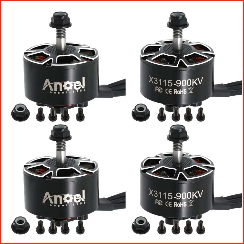 

4 шт./лот UAngel X3115 3115 900KV 1050KV 1200KV 6S бесщеточный двигатель для FPV фристайл 9-дюймовый 10-дюймовый радиоуправляемые дроны Cinelifter дальнего действия
