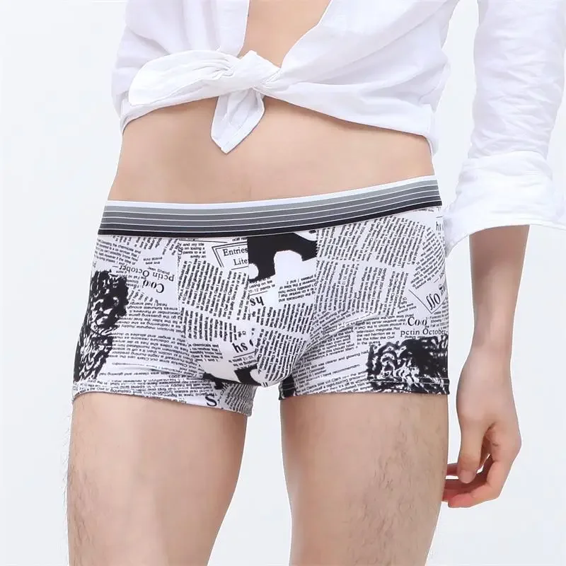 7Pcs/Lot Men\'s Underwear Sexy Panties Boxer Shorts Cartoon Anime Prints Funny Shorts Cute Comfortable Breathable Panties for Men