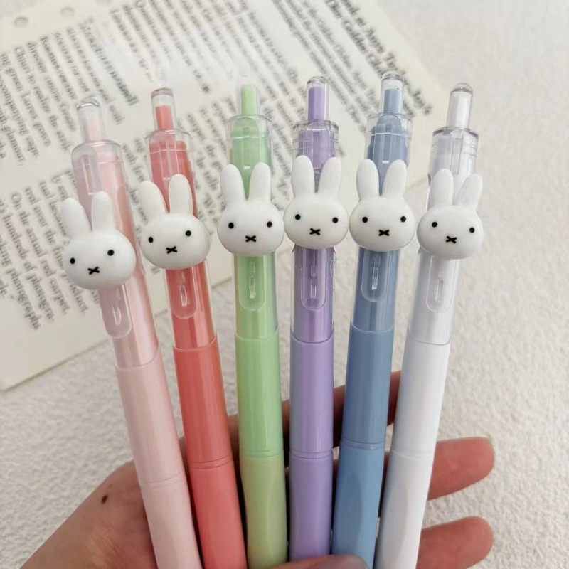 Cartoon Kawaii Miffy Gel Pen Water Based Quick Drying Not Erasable Writing Smooth Review Questions Good Looks Black 0.5 Pendant