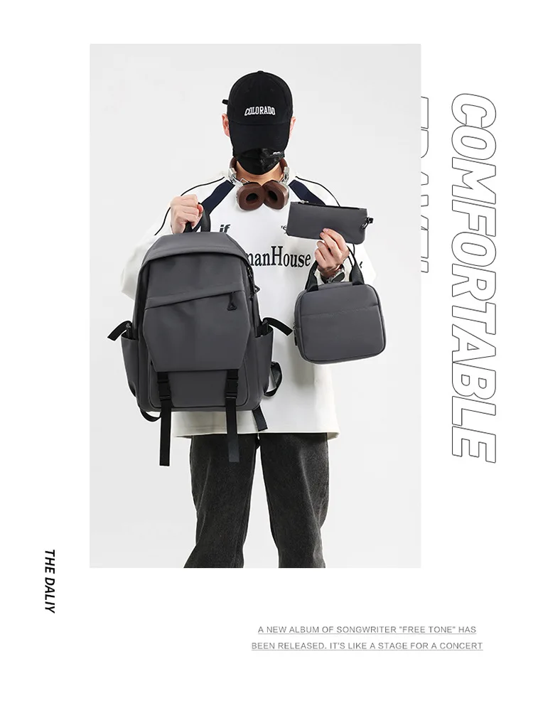 2025 new student 3pecs/set school bag Men's and women's Travel backpacks teenagers' college student school backpacks