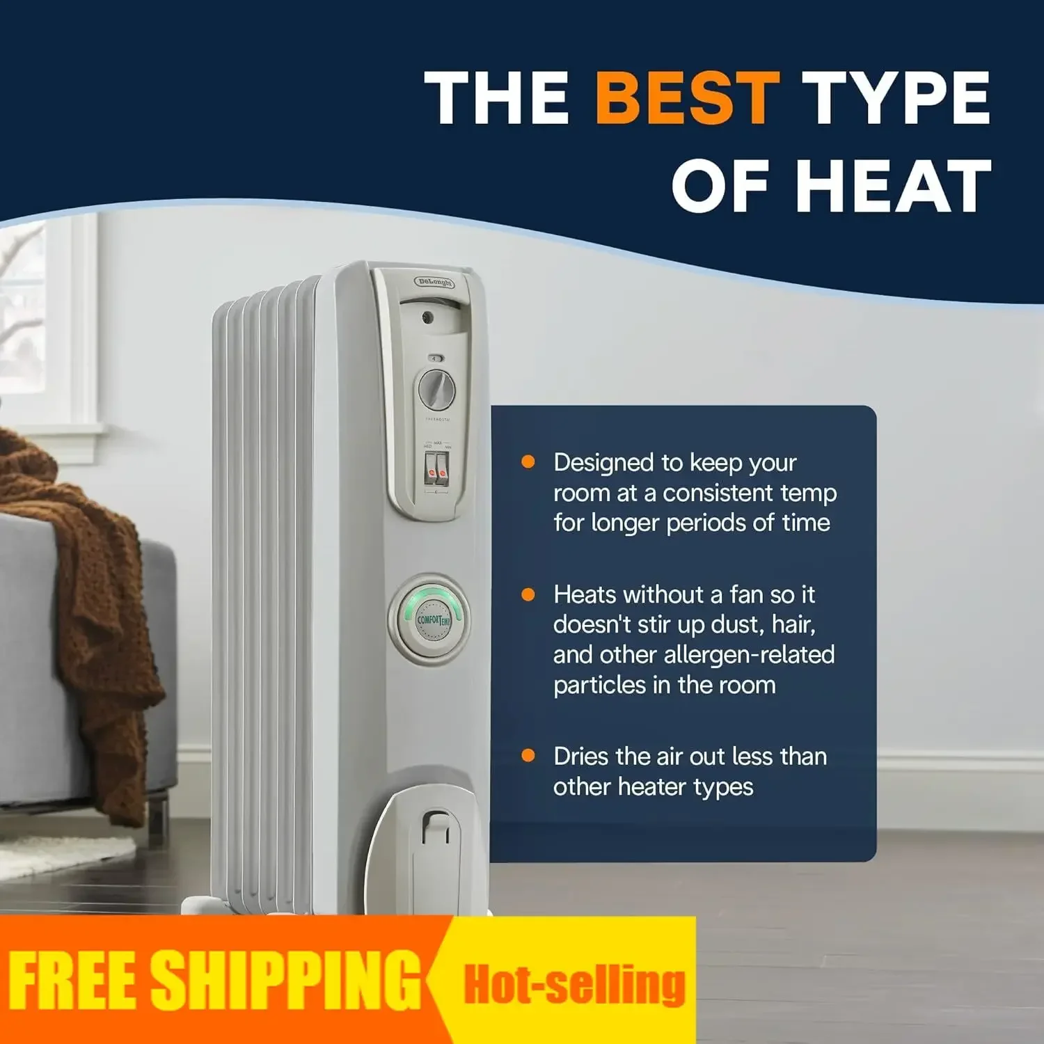 

Горячая распродажа! Эксклюзивное предложение: Масляный радиатор-обогреватель, 1500 Вт, электрический комнатный обогреватель для использования в помещении, портативный обогреватель, энергосберегающий.