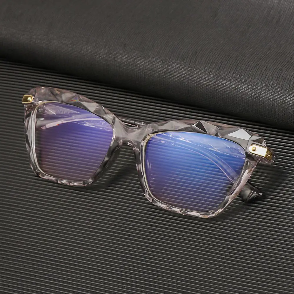 Vierkante Cat Eye Oversized Bril Vrouwen Multi-Sectie Trending Merk Design Optische Computer Computer Bril