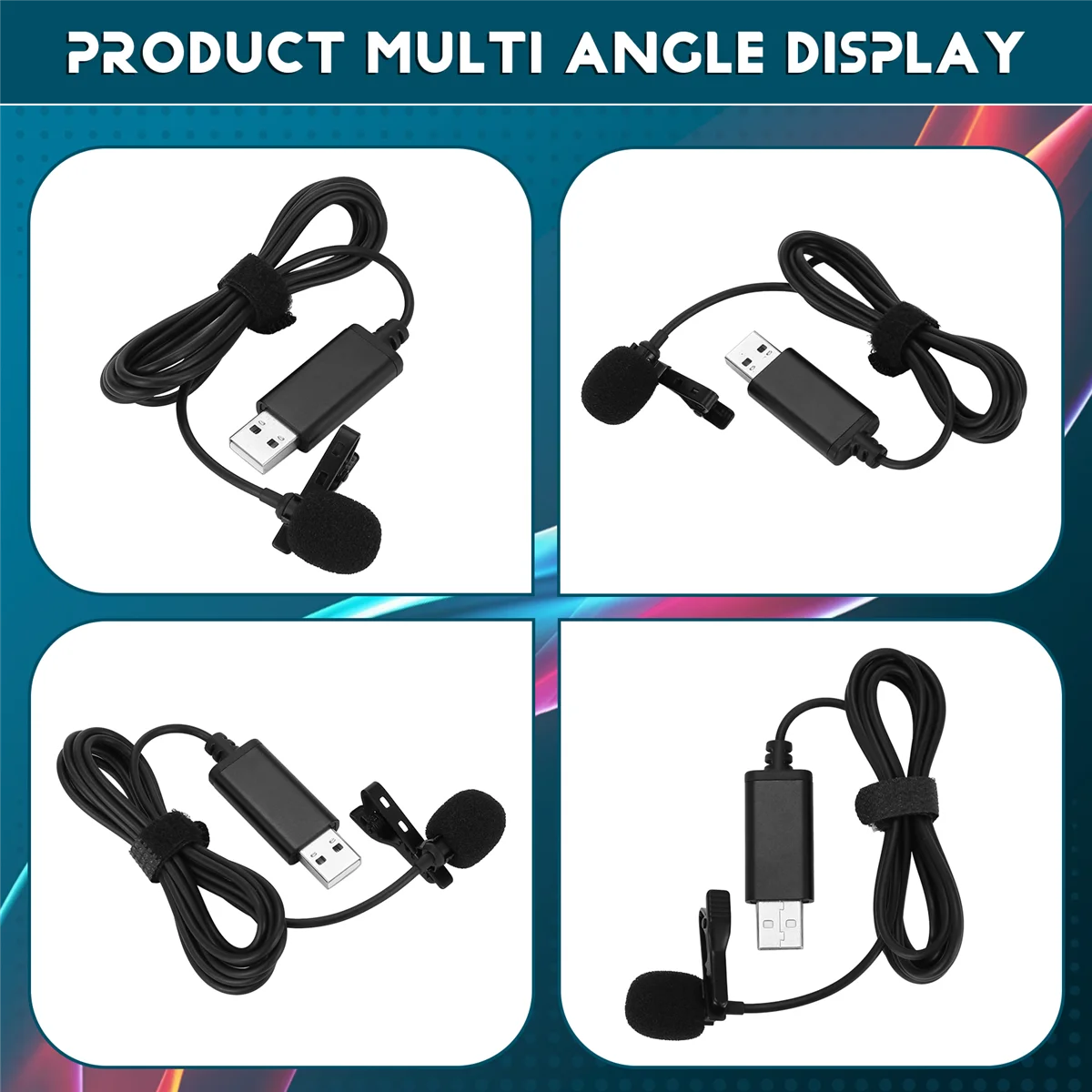 Universal USB Mikrofon Lavalier-mikrofon Clip-on Computer Mic Plug und Play Omnidirektionale Mikrofon A002