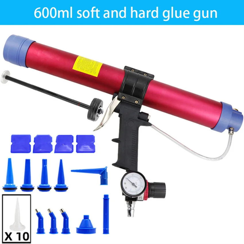 

Pneumatic Sealant Gun 310ml600ml Soft And Hard Glue Caulking Gun Glass Rubber Grouting Construction Tool