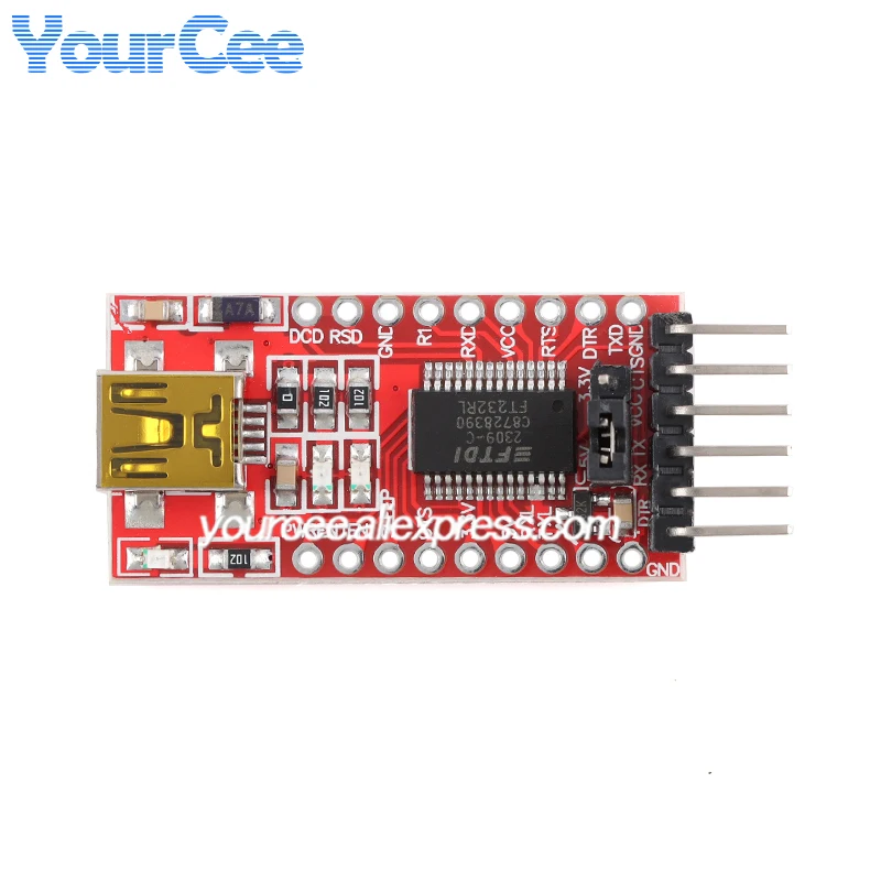 Picture 5: 5pcs/1pc FT232RL USB to TTL serial port module Conversion board supports 3.3V 5V downloader burner brush line Type-C/ini