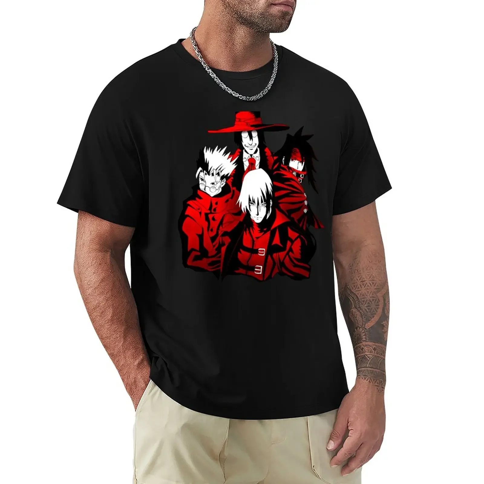 

Red Gunmen T-Shirt tops summer clothes mens white t shirts