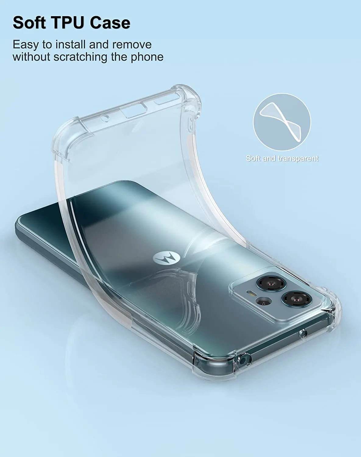 1,5 MM Dicke Air-Bag Klar Fall Für Motorola Moto G13 G23 G53 G73 G22 G32 G42 G52 G62 5G G72 G82 G84 G71S Stoßfest Zurück Abdeckung – Detail 6