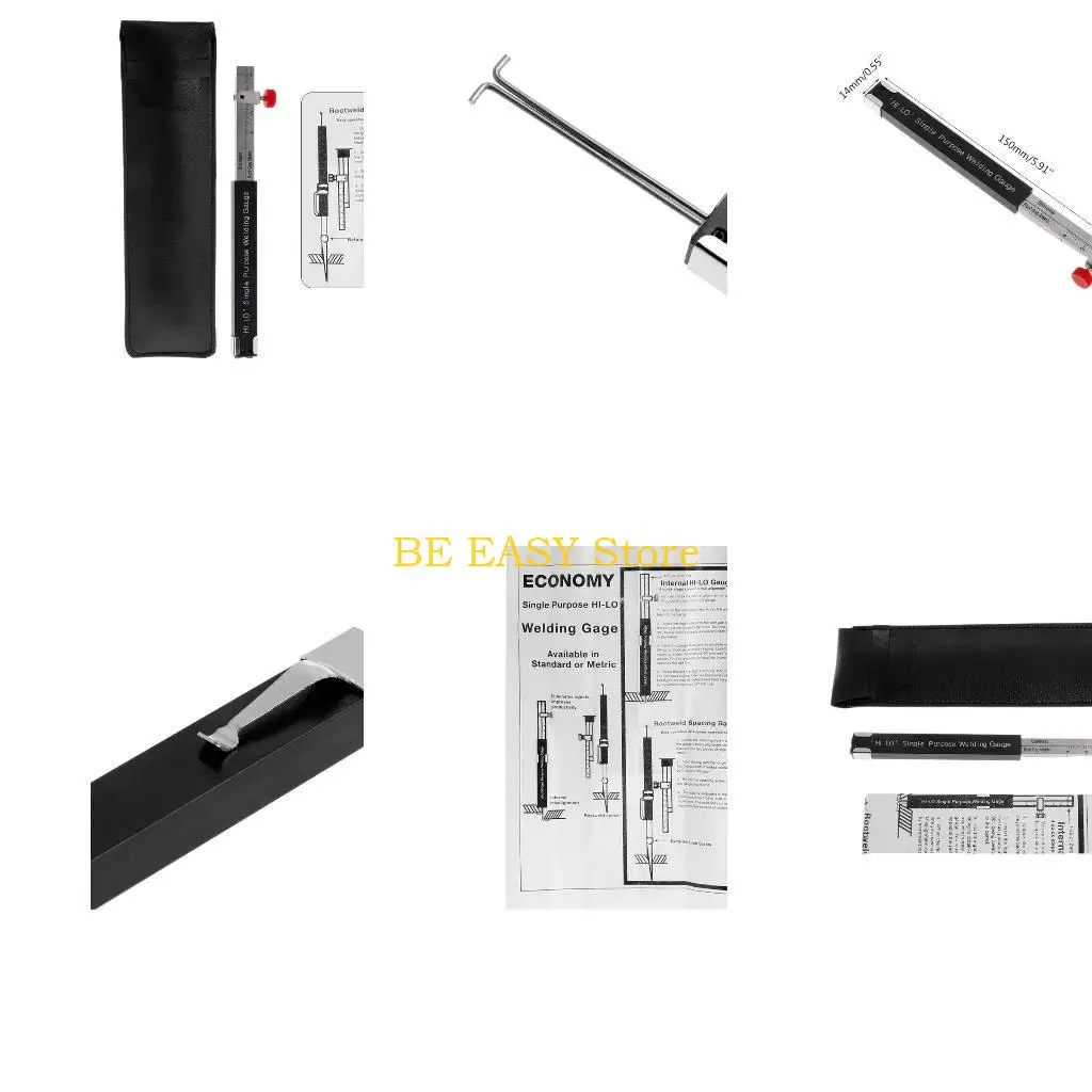 E28F 6-inch Length Hi Lo Gauge Hi-Lo Internal Welding Gage Single Purpose Metric