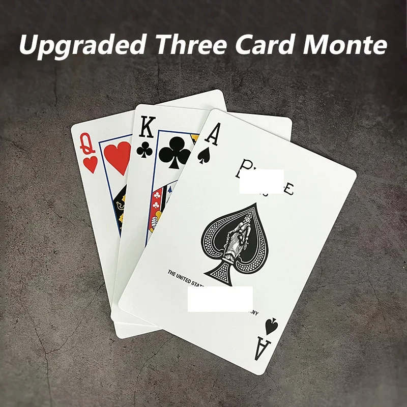 

Upgraded Three Card Monte Magic Tricks 3 Jumbo Card Change Magia Poke Trick Close-up Stage Illusions Gimmicks Mentalism Props