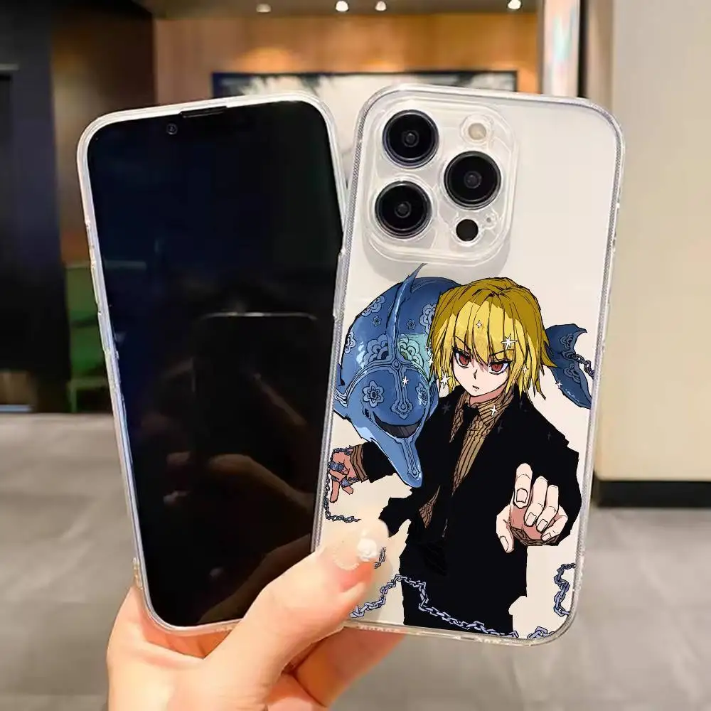 hunter x hunter Curarpikt pour iPhone 17 16 15 14 13 12 11 Mini Pro Max Plus Coque de téléphone transparente