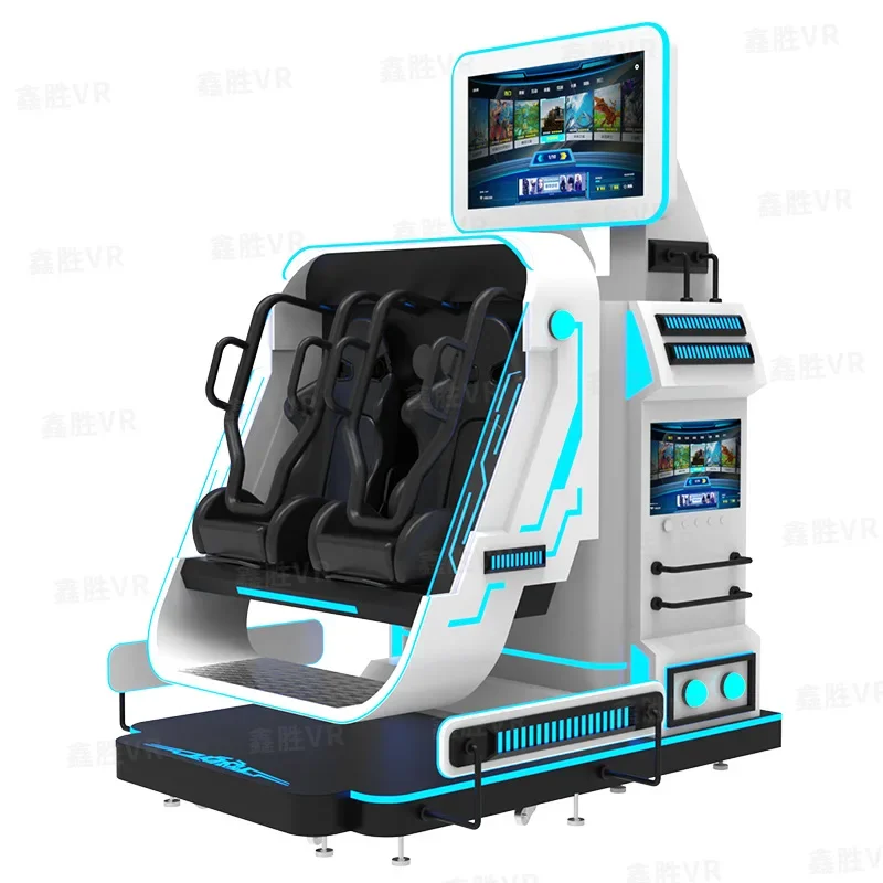 Two-person 360 motion rotation roller coaster simulator commercial vr experience equipment